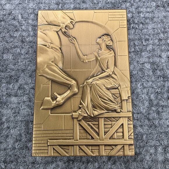 Brookgreen Gardens Bronze Plaque 2010 - Horse Woman Anna Hyatt Huntington w/ St - Picture 3 of 9